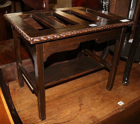 Oak luggage rack
